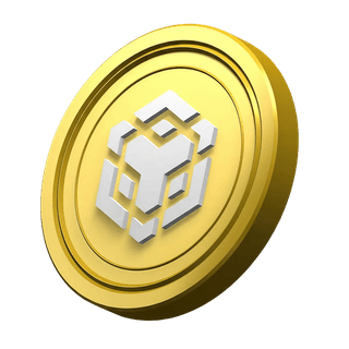 Moneda Binance BNB como elemento decorativo en el área de confianza de la comunidad